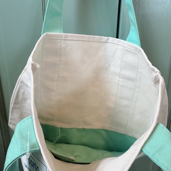 Trader Joe's Mini Pastel Tote Bag Mint *NWT* - Picture 2 of 2